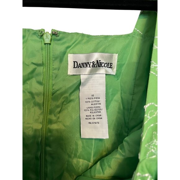 Danny & Nicole Green Floral Midi Dress Sleeveless Womens Size 14 Polyester Cotto - Picture 4 of 6